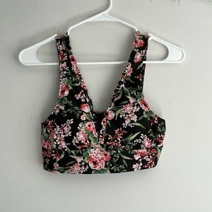 Floral bikini top
